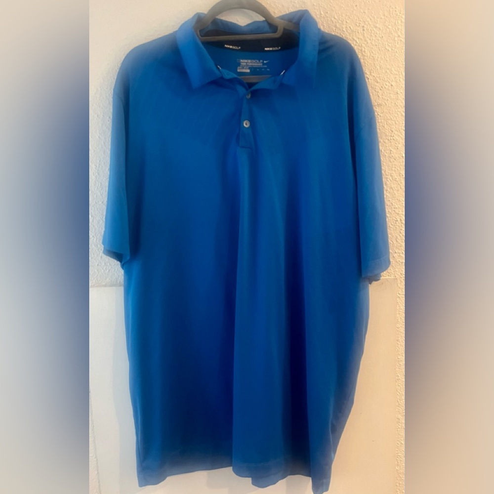 Men's Nike Golf Dri Fit Blue Polo Shirt size 2X